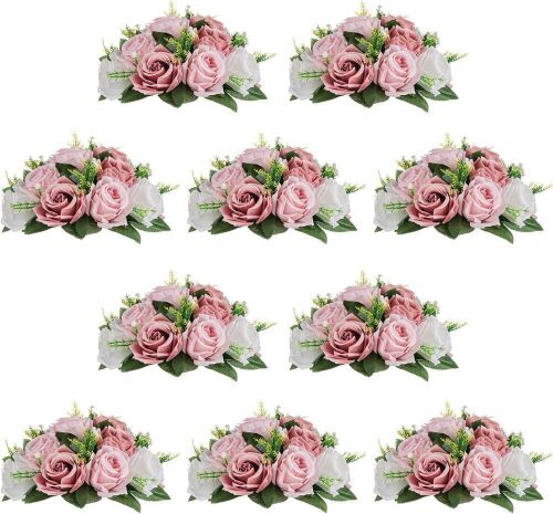 NUPTIO Flower Ball Boquet Centerpieces, 10 pc  - Lot 322