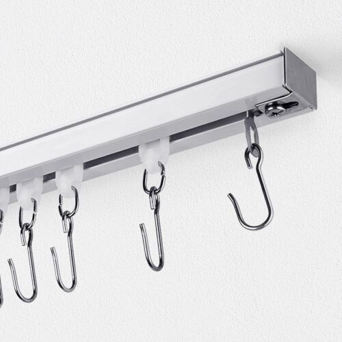  Ceiling Curtain Track with Roller Hooks, for 9ft - 12ft  - Lot 335