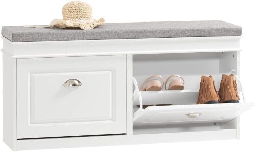  SoBuy Hallway Shoe Bench with Flip-Drawer and Seat Cushion  - Lot 338