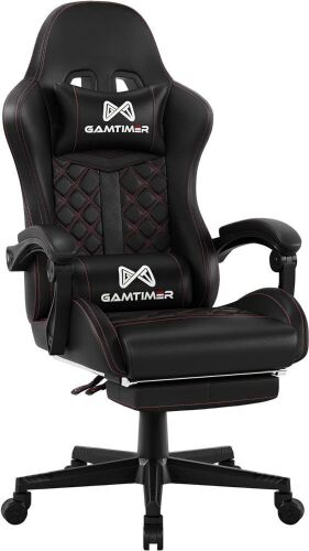  Gamtimer Ergonomic Computer Chair with Footrest and Lumbar Support - Lot 420
