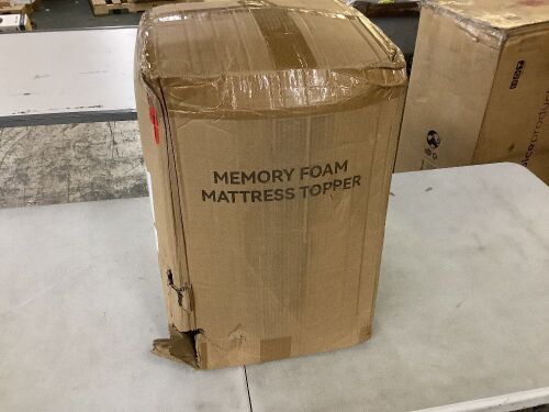 Queen Size Memory Foam Mattress Topper - Lot 436