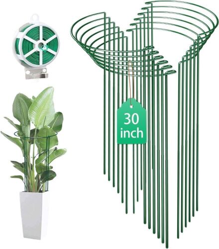  30 inch Heavy-Duty Half Round Plant Support Stakes, 12 Pack  - Lot 520