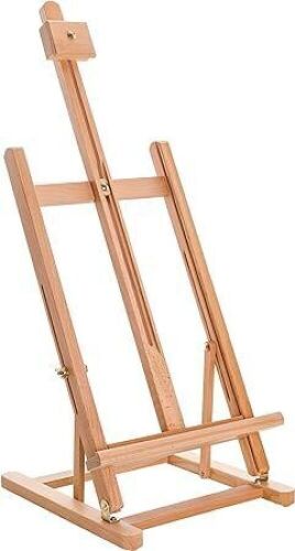 U.S. Art Supply 38" High Tabletop Wooden H-Frame Studio Easel, Holds Up to 22" Canvas - Lot 531