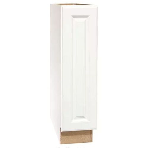 Hampton Bay Hampton 9 in. W x 24 in. D x 34.5 in. H Assembled Base Kitchen Cabinet in Satin White - Lot 74
