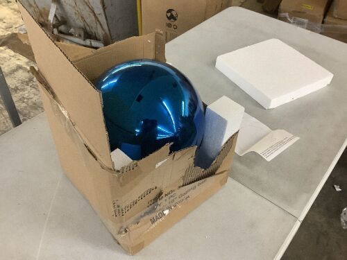10" Blue Gazing Ball  - Lot 240