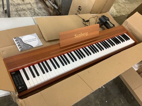 Senberg Digital Piano - Broken Power Supply, Cracked Plastic on Pedal  - Lot 362