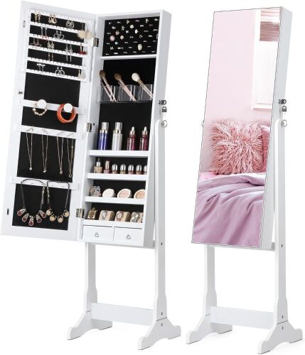  Nicetree Jewelry Cabinet with Full-Length Mirror - Small Dent on Corner  - Lot 376