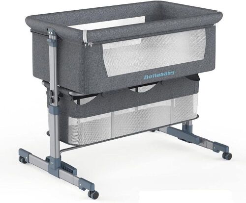 Bellababy Baby Bassinet Bedside Sleeper with Storage Basket  - Lot 632