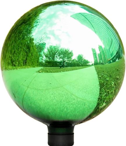 10" Glass Gazing Globe, Green  - Lot 634