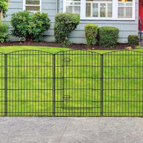 Decorative Garden Fence 12 Panels 26ft (L)×36in (H) w/ Gate  - Lot 647