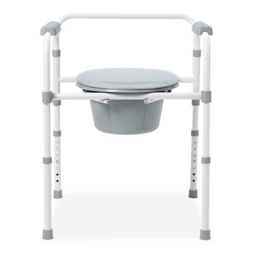 Medline 3-in-1 Elongated Steel Commode, 350lb Capacity - Lot 750