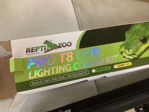 REPTI ZOO Pro T8 UVB Lighting Kit - Lot 408