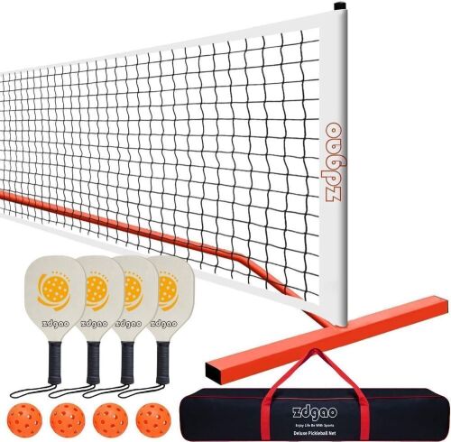 Portable Pickleball Net Set with 4 Pickleball Paddles - Lot 507
