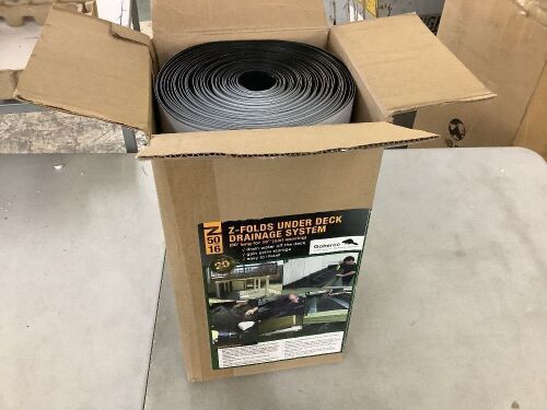 Z-Folds Under Deck Drainage System, 17-1/4" x 50' Heavy Duty Polyethylene Drain Membrane - Lot 508