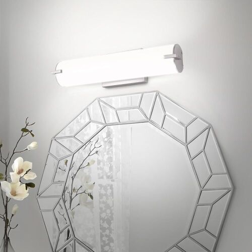  ASD LED 18" Wall Mount Linear Lighting Fixture, 20W 1500LM 3000K-5000K 120V, Dimmable, Nickel - Lot 513