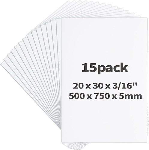 CreGear Foam Board 20 x 30 x 3/16", 15 Pack - Lot 628