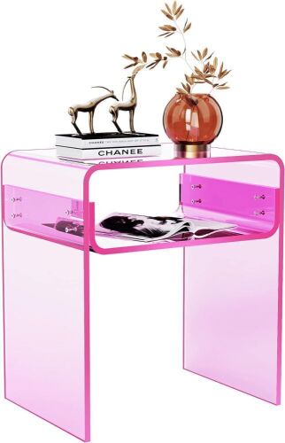 Solaround Pink Acrylic End Table - Lot 721
