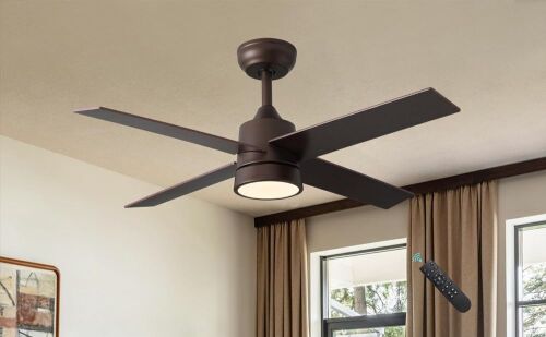  Fulwo 42" Ceiling Fan with Light and Remote Control - Lot 722