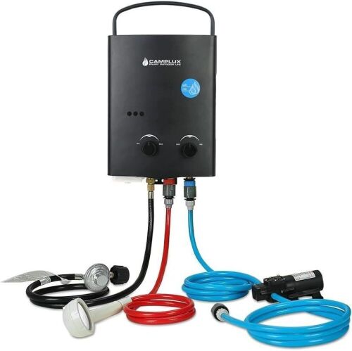 CAMPLUX 5L Portable Propane Gas Tankless Water Heater, 1.32 GPM  - Lot 84