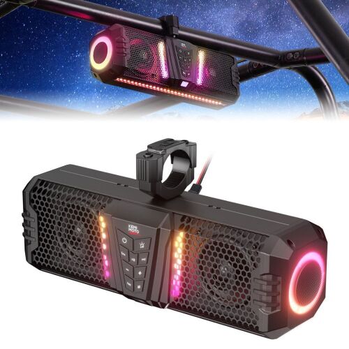 KEMIMOTO Midnight 40B 16'' 2-Speaker Louder RGB UTV Sound Bar  - Lot 81
