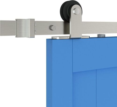 JUBEST 6 FT Brushed Nickel Sliding Barn Door Hardware Kit - Lot 659