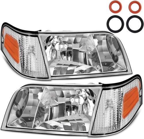 Headlights Assembly Fit For 1998-2011 Ford Crown Victoria  - Lot 689