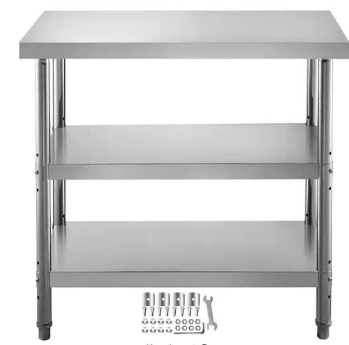 VEVOR Stainless Steel Prep Table 24x 14 x 34 in. - Lot 193