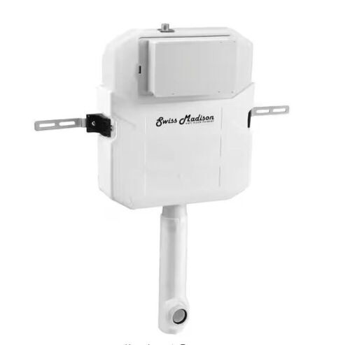 Swiss Madison 0.8/1.28 GPF 2 ft. x 6 ft. Concealed in Wall Dual Flush Toilet Tank Carrier for Back to Wall Toilet in White - Lot 47