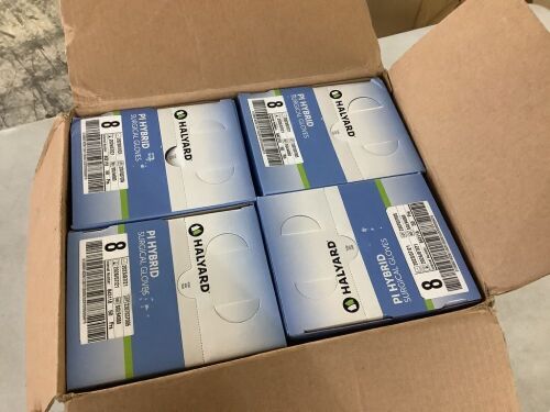 Case of Halyard PI Hybrid Surgical Gloves - Lot 460