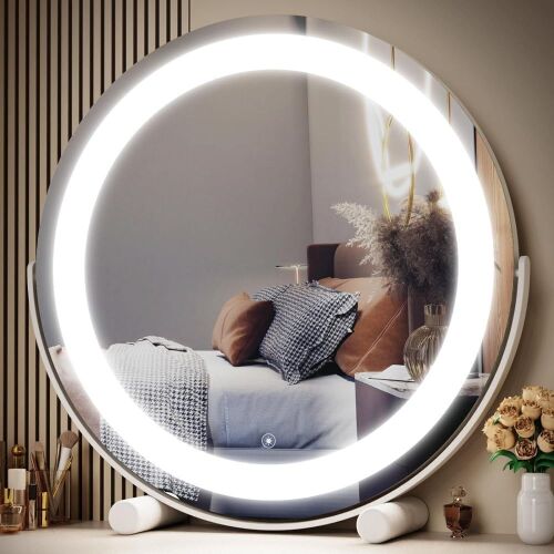 12" LED Mirror, Dimmable, Smart Touch Control  - Lot 600