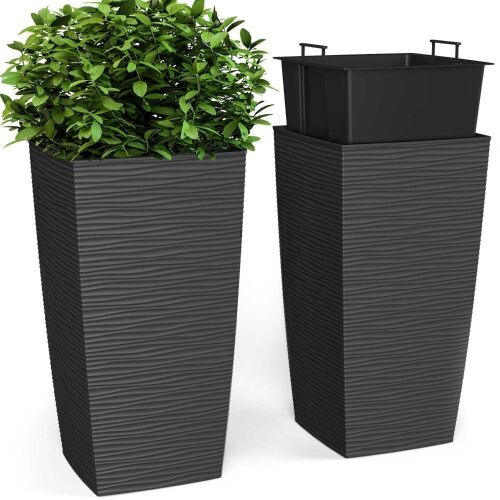 EverGreen 3.4 Gallon Grande Indoor/Outdoor Planters, Set of 2  - Lot 666