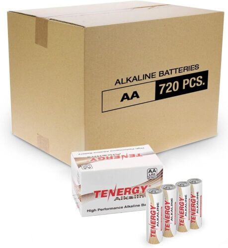 Tenergy 1.5V AA Alkaline Batteries, 720 Pack  - Lot 676