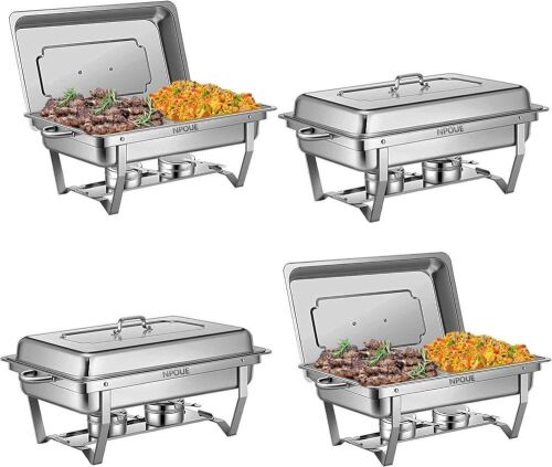  Stainless Steel Chafing Dish Buffet Set 8 QT, 4 Pack  - Lot 20