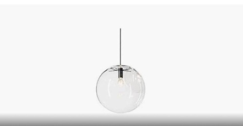Aupine Modern Transparent Ball Glass Chandelier Industrial Clear - Lot 104