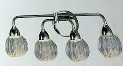 Gris Crystal Wall Sconce 120V 4 Light Vanity Chrome Lighting - Lot 127