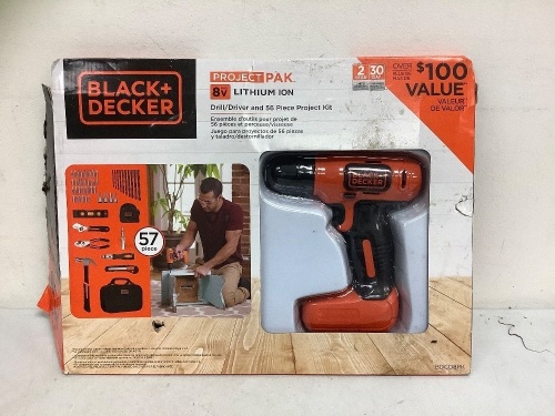Black and Decker Project Kit, Missing Hammer, E-Commerce Return, Sold as is - Lot 56