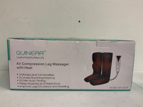 Quinear Air Compression Leg Massager, E-Commerce Return, Sold as is - Lot 77