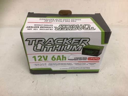 Tracker Lithium 12V Battery, E-Comm Return - Lot 158