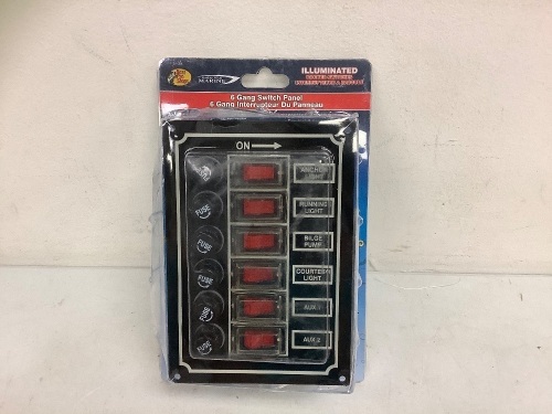 6 Gang Switch Panel, Appears New, Sold as is - Lot 228