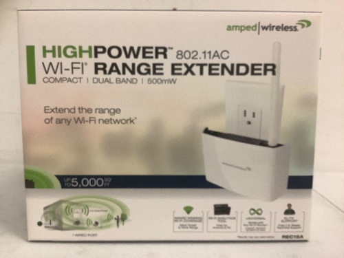 Lot (2) Amped Wireless High Power Range Extender, E-Commerce Return, Sold as is - Lot 392