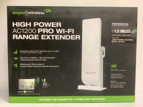 Lot (2) Amped Wireless High Power Range Extender, New, Sold as is - Lot 440