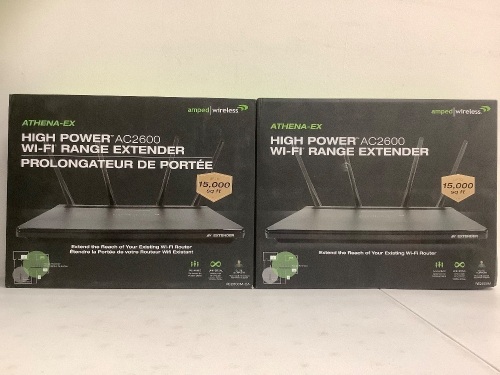 Lot (2) Amped Wireless Wifi Range Extender, E-Commerce Return, Sold as is - Lot 450