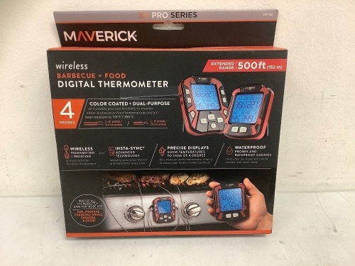 Wireless Barbeque/Food Digital Thermometer, Powers Up, Appears new, Sold as is - Lot 517