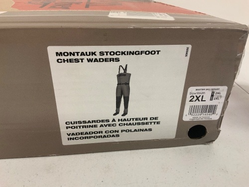 Montauk Stockingfoot Chest Waders, Size 2XL, Appears New, Sold as is - Lot 409