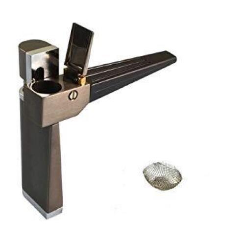 3-in-1 Pipe Set: Lighter, Pipe, Stash All-in-1 with Silver Screens - Lot 7851