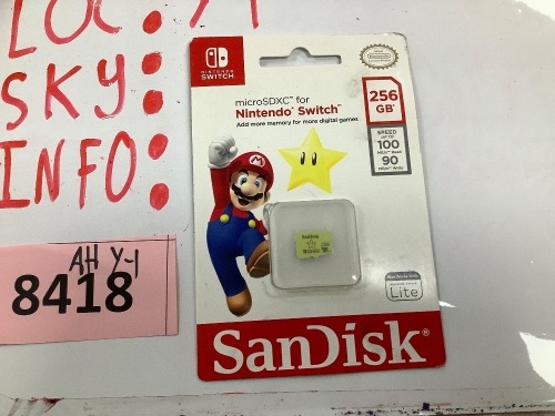 MicroSDXC for Nintendo Switch 256 GB - Lot 8418anm