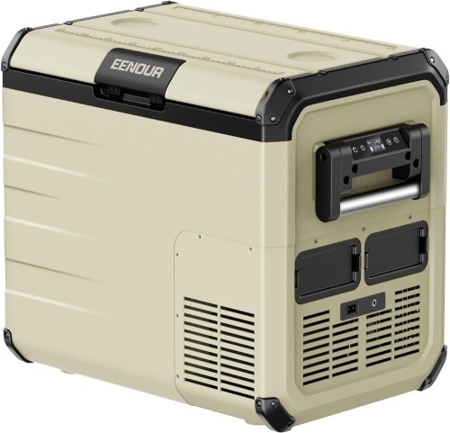 EENOUR 12V Refrigerator Portable Freezer 48 Quart/45L Battery Powered Car Fridge Energy Saving Compressor Cooler -4~50℉ 12/24V DC 110~240V AC Fast Cooling Perfect for RV Truck Van Camping Sailboat  - Lot 8397anm