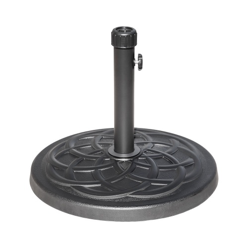 Abble 27lbs Heavy Duty Powder Coated Resin Round Umbrella Base Black - Lot 8677
