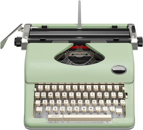 Maplefield Manual Typewriter - Real Vintage Typewriter - Cute Desk Decor for Home and Office - Easy Setup, Great Gift for Writers and Authors - Great for Writers and Authors - Lot 8746