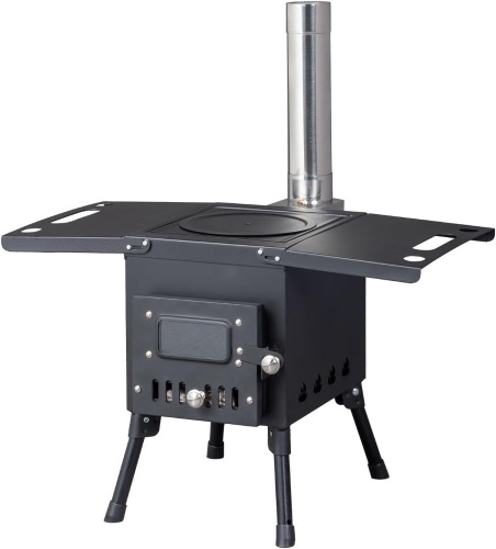 Portable Wood Burning Stove, Outdoor Camping Tent Stove Hot Tent Stove with Extended Chimney Pipes for Cooking Heating BBQ - Lot 8707